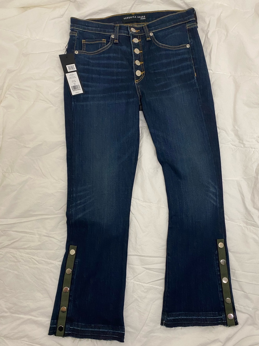 NWT Veronica Beard Carolyn 10” Baby Boot Size 28 Dark Wash High Rise